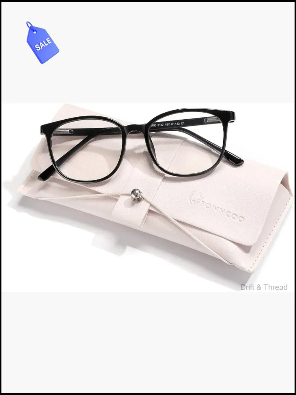 Fashion Round TR90 Frame Blue Light Blocking Glasses for Women Men, HD Lens